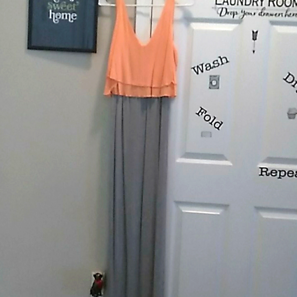 Peach & Gray Dress
